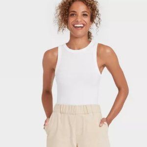 NWT - Women's XS Ribbed Tank Bodysuit - A New Day